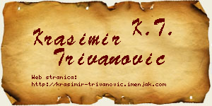 Krasimir Trivanović vizit kartica